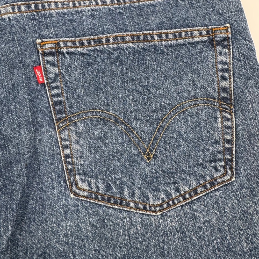 Levi's 550 Men's Relaxed Fit Denim Jean Shorts Blue Size 38 Y2K Baggy‎ - Picture 11 of 13
